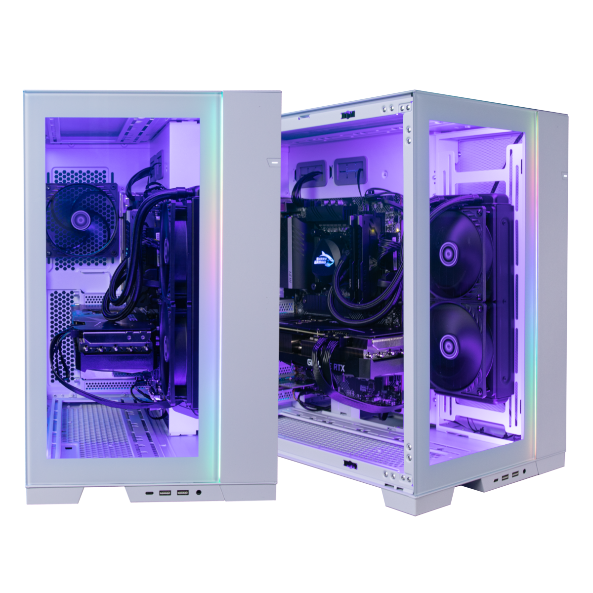 white shark megalodon gaming pc